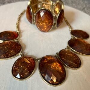 Amber Necklace & Bracelet Set